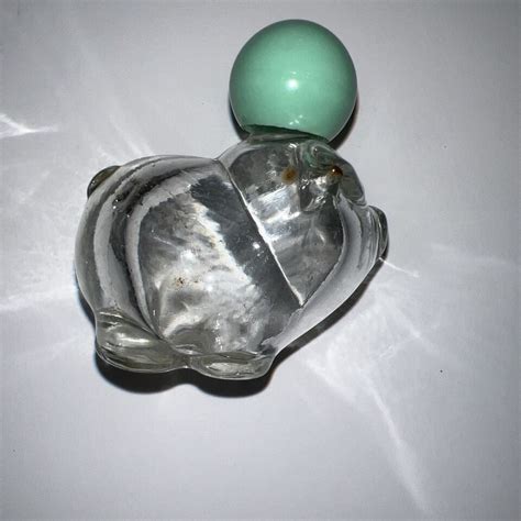 vintage clear glass avon perfume bottle with bubble design